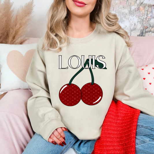 Louis Cherries ADULT TEE OR PULLOVER