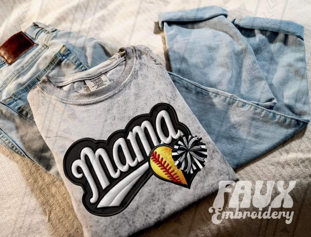 Faux Mama Comfort Color Tee (add your sport(s) to order notes )