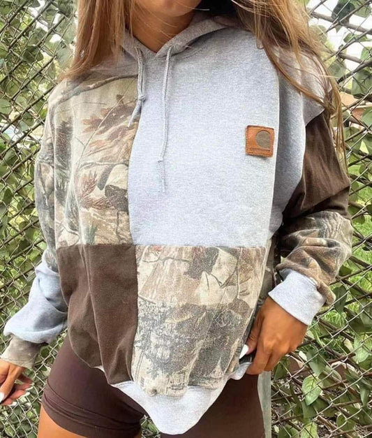 Camo Patched Hoodie