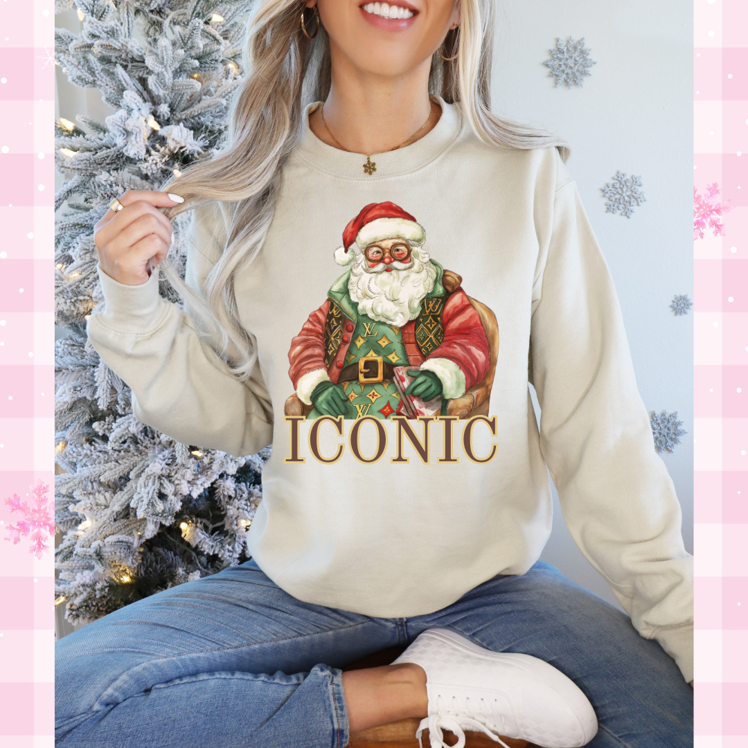 Iconic Santa Christmas Tee or Pullover