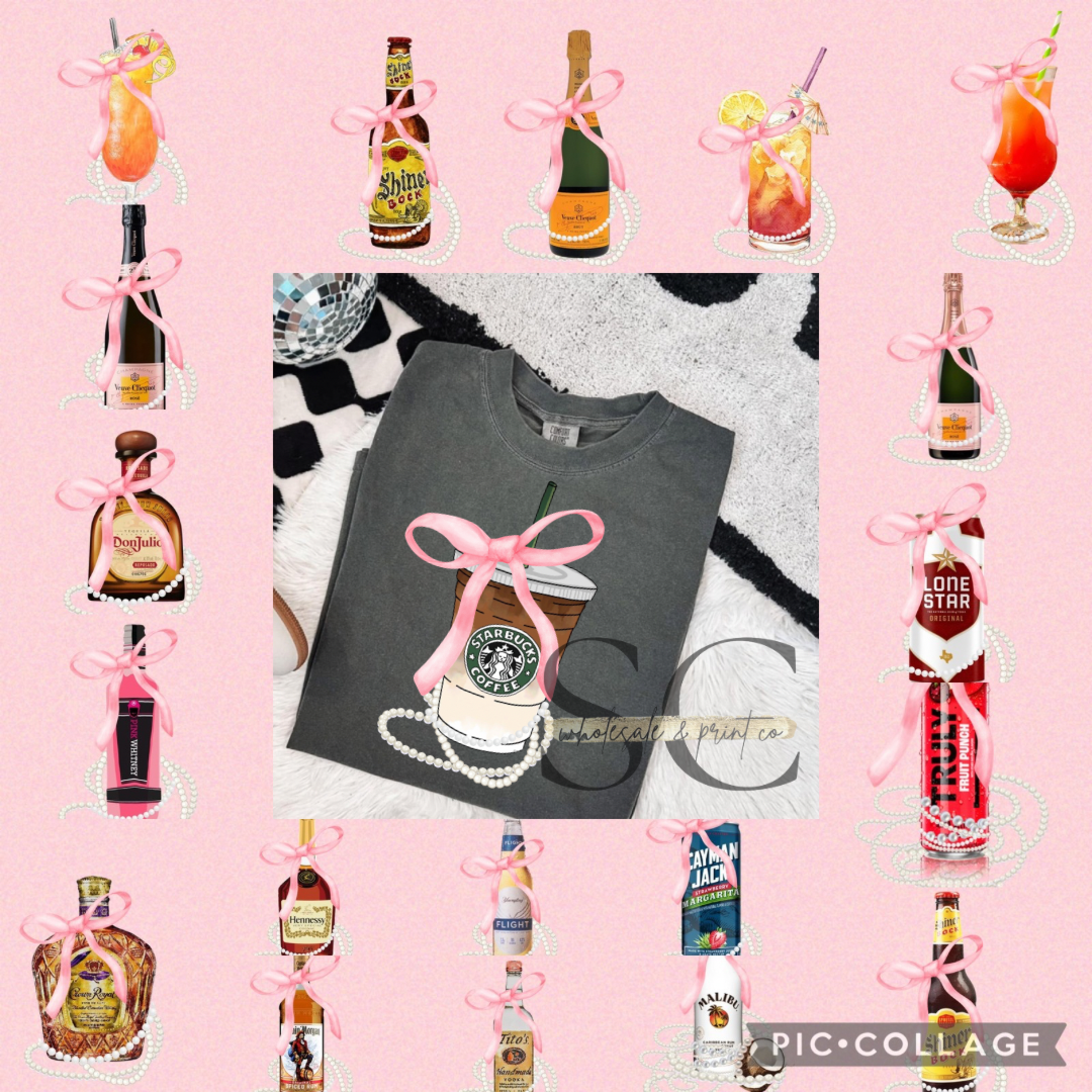 Coquette Drink Style ADULT TEE OR PULLOVER