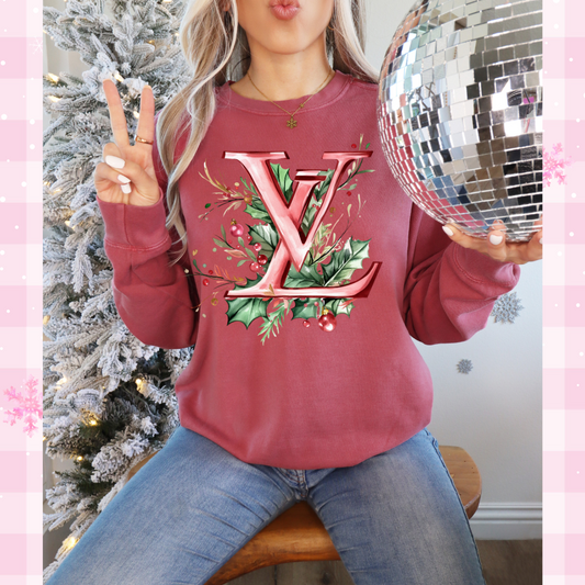 L V wreath Tee or Pullover