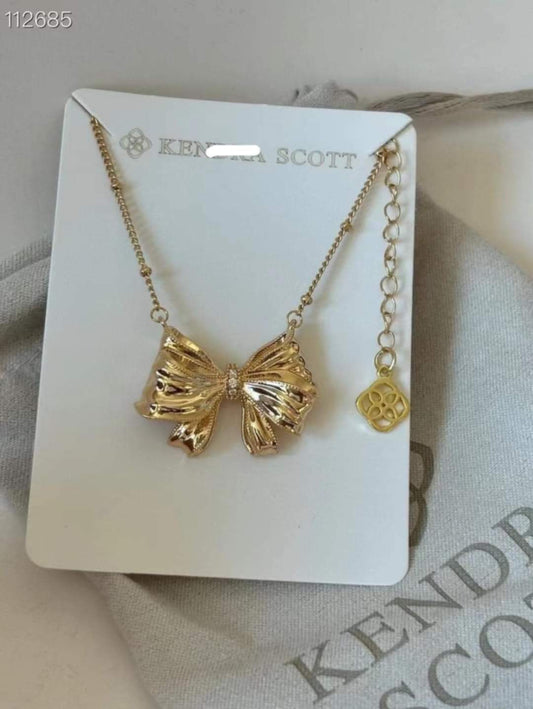 K Scott Bow Necklace & Earrings