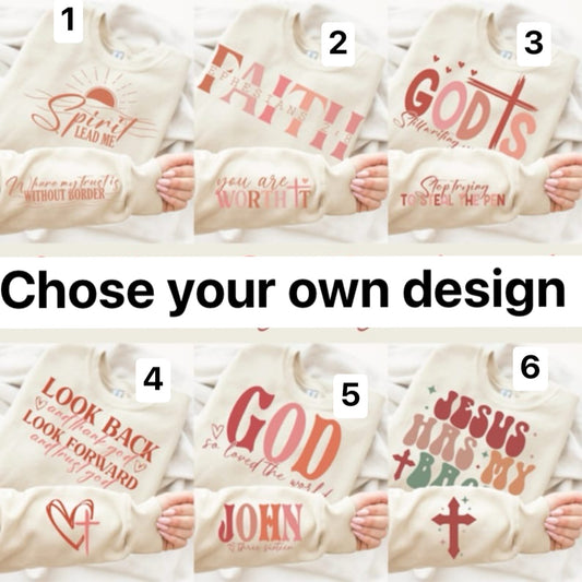 Choose your own Jesus sleeve Pullover