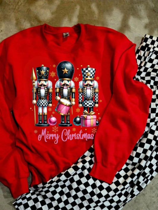 Nutcracker Checkered Tee or Pullover