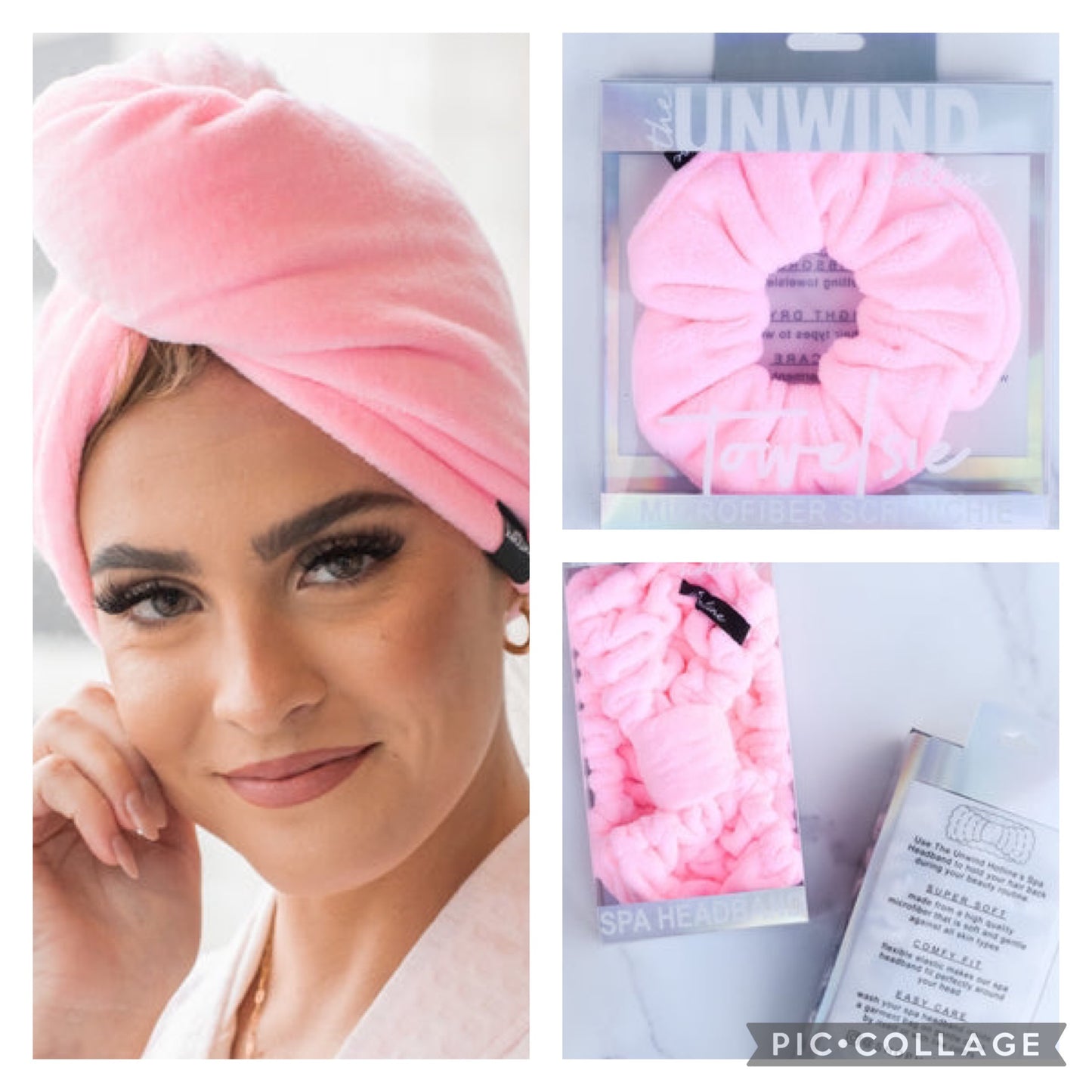 Pink 3 piece Spa Set