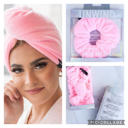 Pink 3 piece Spa Set