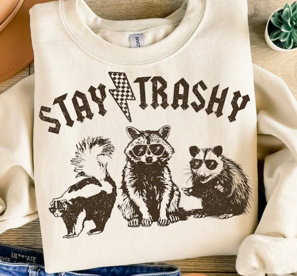 Stay Trashy Tee or Pullover