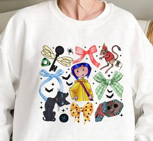 Coraline and Bows Tee or Pullover