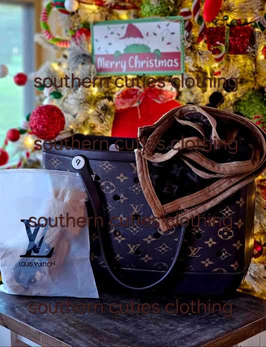 Jumbo Boujee Southern Cuties Christmas Basket - -  large Tote - Blanket - and beanie