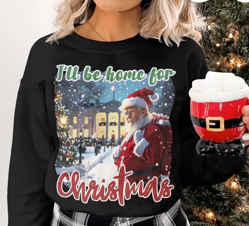 Snowy I'll Be Home For Christmas Tee or Pullover