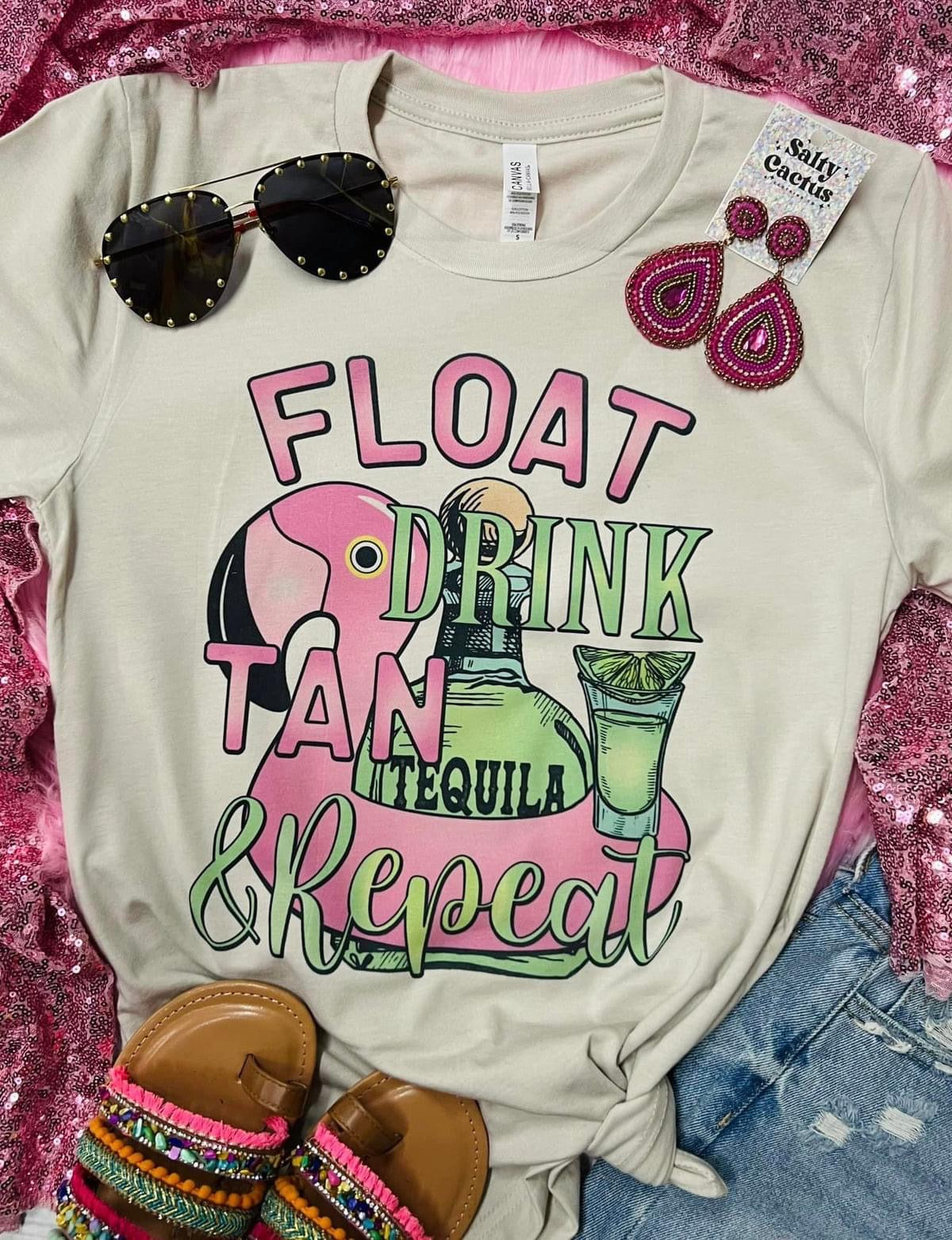 Float drink tan tequila repeat Graphic