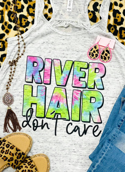 River Hair Don’t Care Marble Tank Graphic