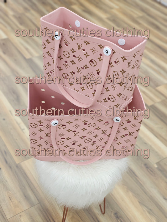 Light Pink B O G G tote 💗