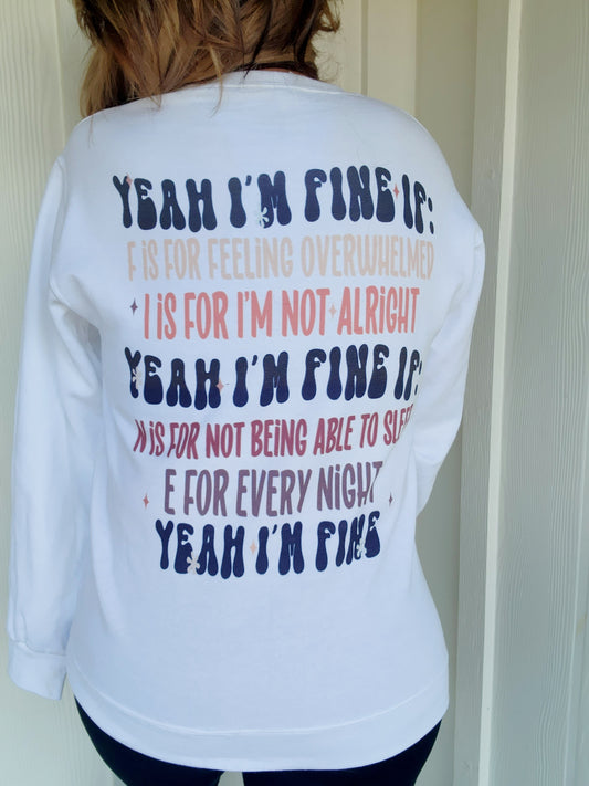 Im Fine Pullover - Graphic - Front and Back