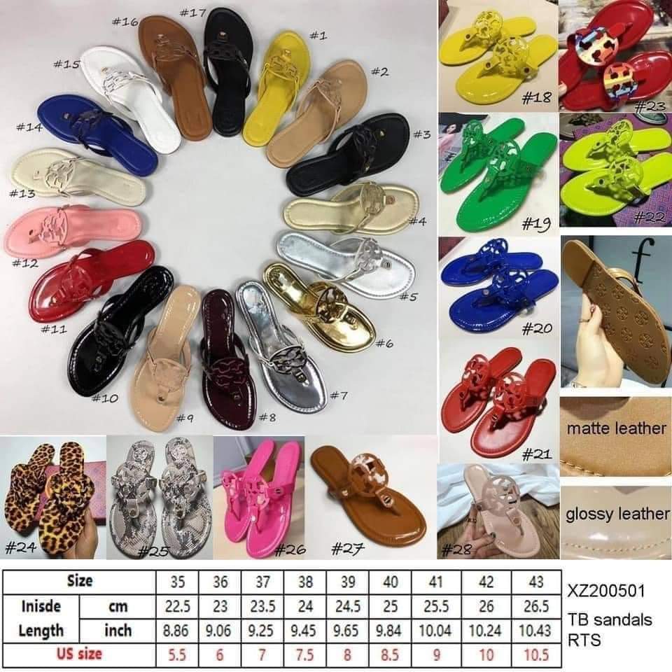 TORY sandals - B colors 1 - 11