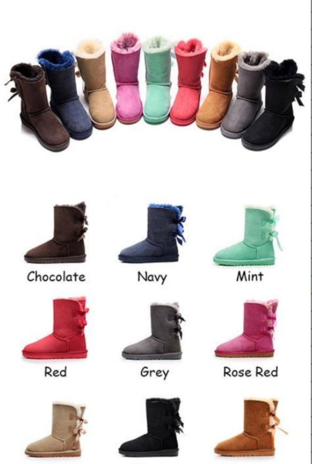 Shoe Seven Sno Boots bailey bows 2 bows KIDS