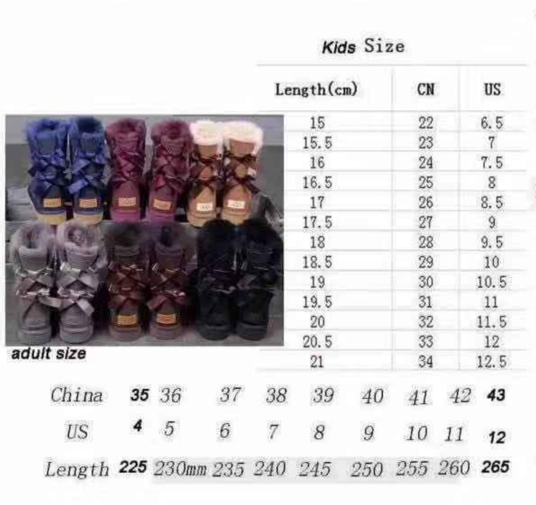 Shoe Seven Sno Boots bailey bows 2 bows KIDS