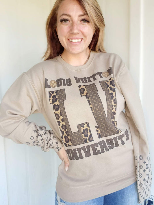 University pullover graphic